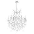 CWI Lighting Maria Theresa 13 Light Up Traditional Metal Chandelier in Chrome