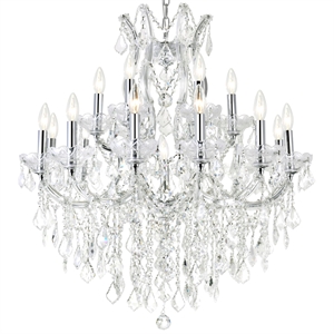 CWI Lighting Maria Theresa 19 Light Up Traditional Metal Chandelier in Chrome