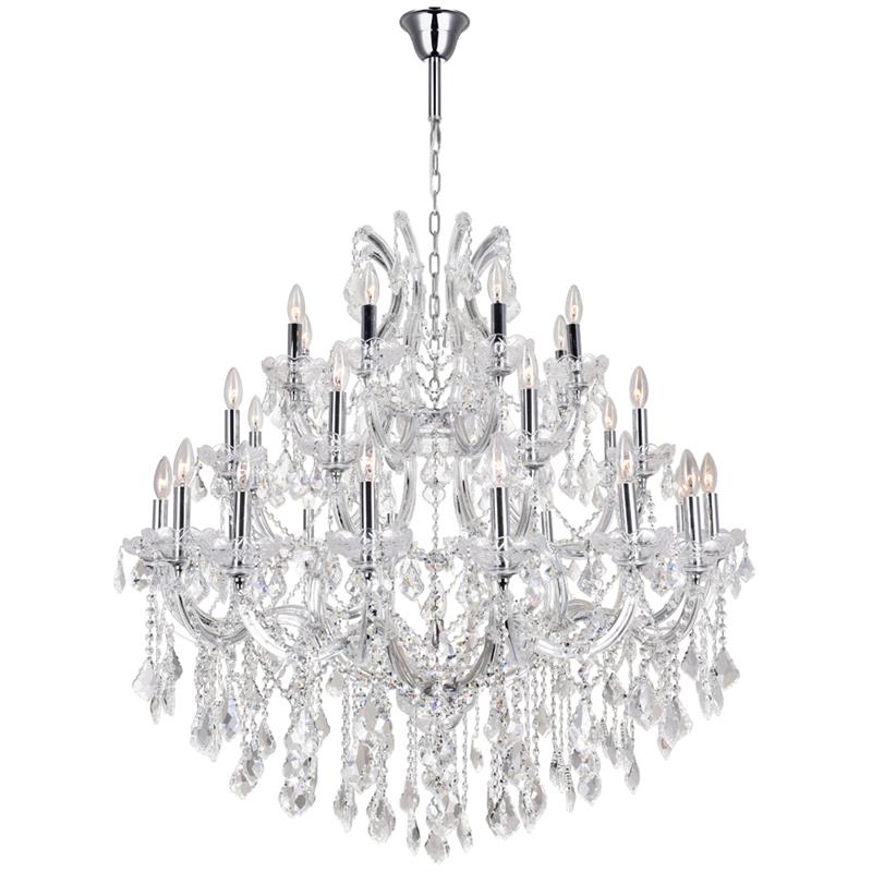 CWI Lighting Maria Theresa 33 Light Up Traditional Metal Chandelier in Chrome