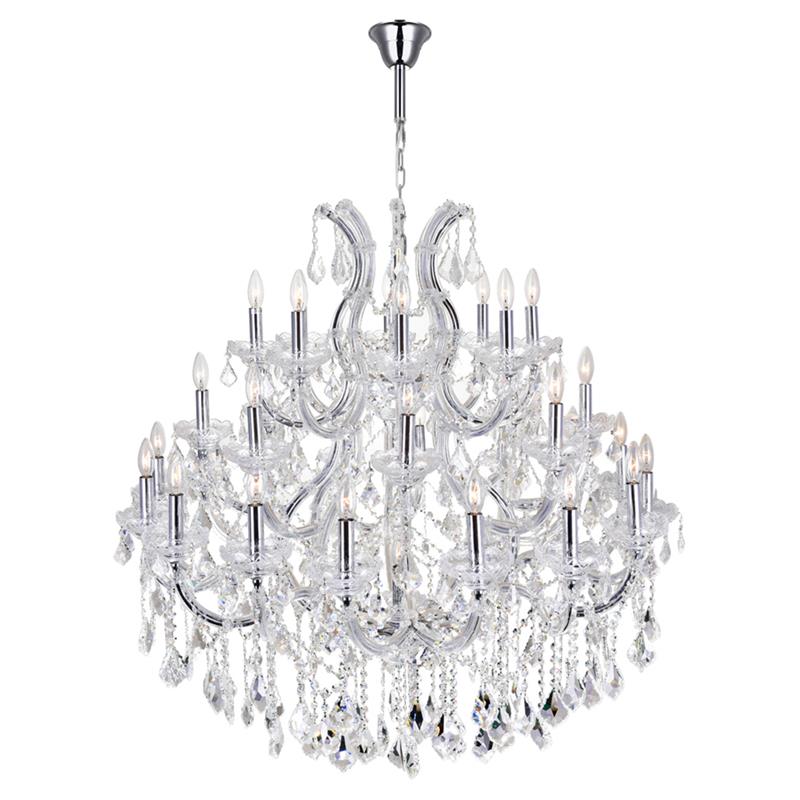 CWI Lighting Maria Theresa 33 Light Up Traditional Metal Chandelier in Chrome