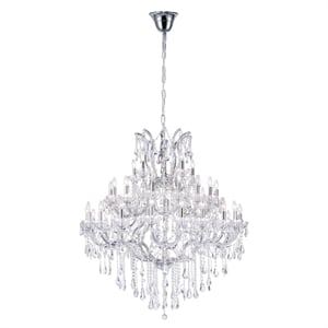 CWI Lighting Maria Theresa 41 Light Up Traditional Metal Chandelier in Chrome