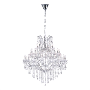 CWI Lighting Maria Theresa 41 Light Up Traditional Metal Chandelier in Chrome