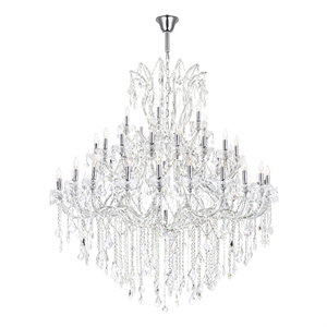 CWI Lighting Maria Theresa 49 Light Up Traditional Metal Chandelier in Chrome