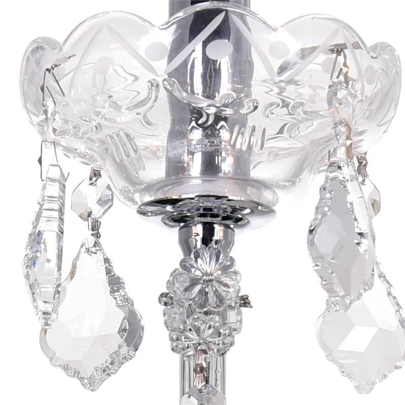 CWI Lighting Maria Theresa 3 Light Traditional Metal Wall Sconce in Chrome