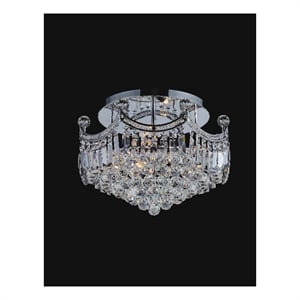 CWI Lighting Amanda 8 Light Transitional Metal Flush Mount in Chrome