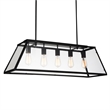 CWI Lighting Alyson 5 Light Down Farmhouse Metal Chandelier in Black