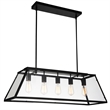 CWI Lighting Alyson 5 Light Down Farmhouse Metal Chandelier in Black