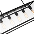 CWI Lighting Alyson 5 Light Down Farmhouse Metal Chandelier in Black