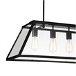 CWI Lighting Alyson 5 Light Down Farmhouse Metal Chandelier in Black