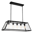 CWI Lighting Alyson 5 Light Down Farmhouse Metal Chandelier in Black