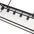 CWI Lighting Alyson 6 Light Down Farmhouse Metal Chandelier in Black