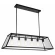 CWI Lighting Alyson 6 Light Down Farmhouse Metal Chandelier in Black
