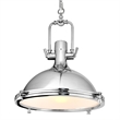 CWI Lighting Show 1 Light Down Contemporary Metal Pendant in Chrome