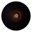 CWI Lighting Brave 1 Light Farmhouse Metal Flush Mount in Black
