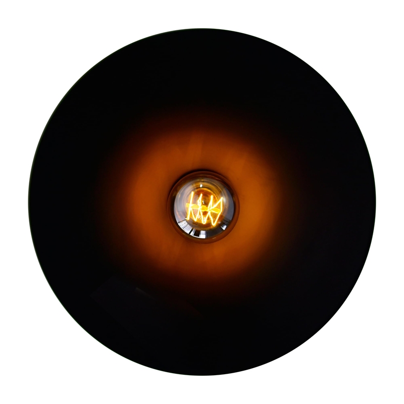 CWI Lighting Brave 1 Light Down Farmhouse Metal Mini Pendant in Black