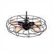 CWI Lighting Pamela 5 Light Farmhouse Metal Flush Mount in Rust Bronze