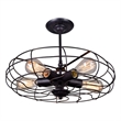 CWI Lighting Pamela 5 Light Farmhouse Metal Flush Mount in Rust Bronze