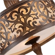 CWI Lighting Nicole 3 Light Drum Shade Metal Flush Mount in Chocolate