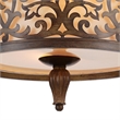 CWI Lighting Nicole 3 Light Drum Shade Metal Flush Mount in Chocolate