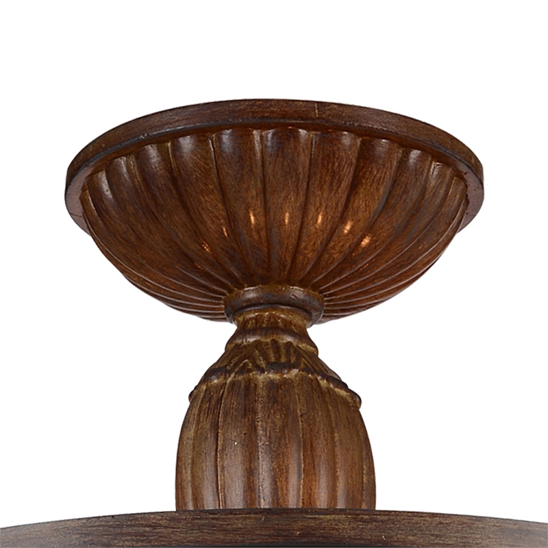 CWI Lighting Nicole 3 Light Drum Shade Metal Flush Mount in Chocolate