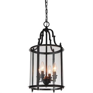 CWI Lighting Desire 4 Light Drum Shade Metal Mini Pendant in Bronze