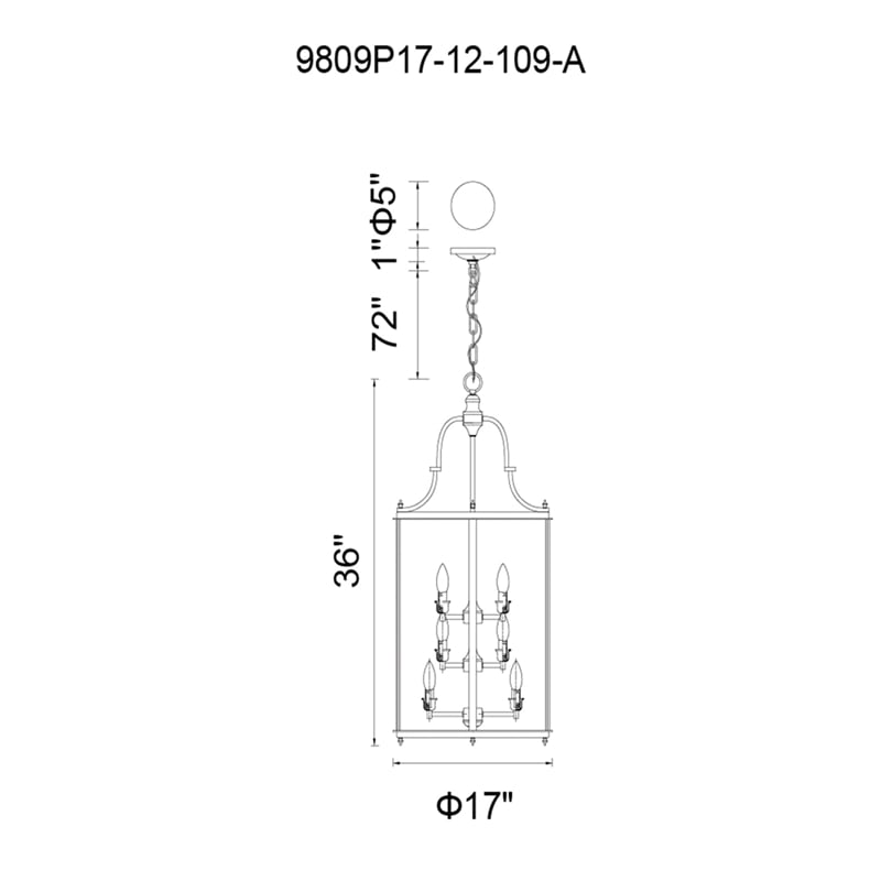 CWI Lighting Desire 12 Light Drum Shade Metal Chandelier in Bronze