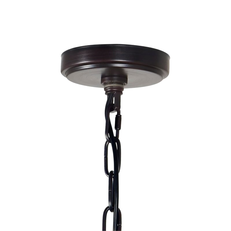 CWI Lighting Desire 12 Light Drum Shade Metal Chandelier in Bronze