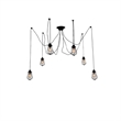 CWI Lighting Tomaso 6 Light Farmhouse Metal Pendant in Black