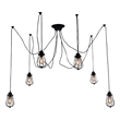 CWI Lighting Tomaso 6 Light Farmhouse Metal Pendant in Black