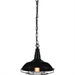 CWI Lighting Morgan 1 Light Down Farmhouse Metal Mini Pendant in Black