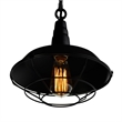 CWI Lighting Morgan 1 Light Down Farmhouse Metal Mini Pendant in Black