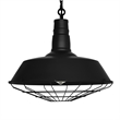 CWI Lighting Morgan 1 Light Down Farmhouse Metal Pendant in Black