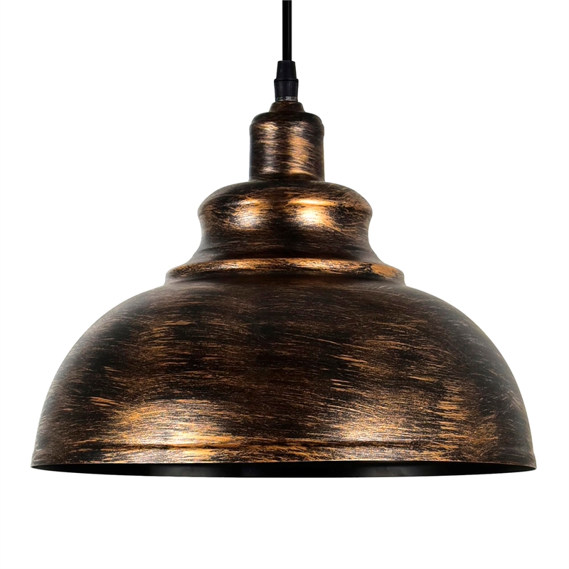 CWI Lighting Vogel 1 Light Down Farmhouse Metal Mini Pendant in Antique Copper