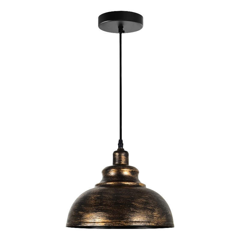 CWI Lighting Vogel 1 Light Down Farmhouse Metal Mini Pendant in Antique Copper