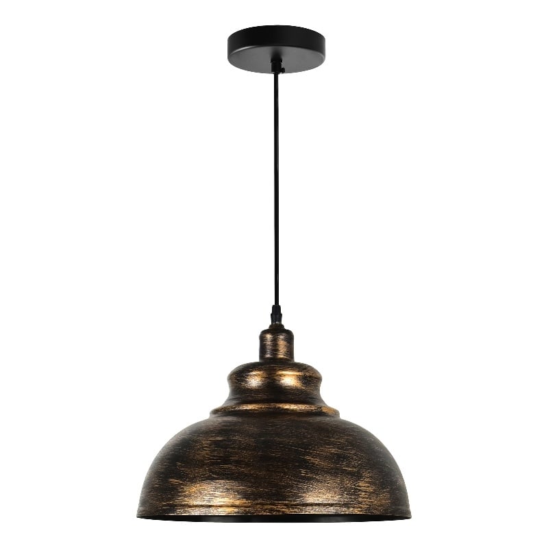 CWI Lighting Vogel 1 Light Down Farmhouse Metal Pendant in Antique Copper