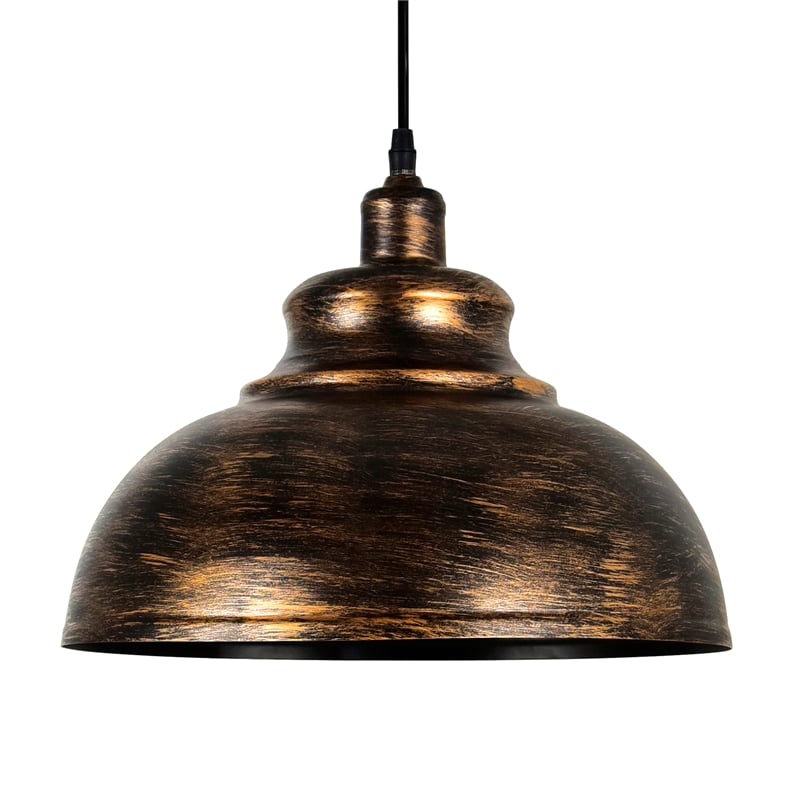 CWI Lighting Vogel 1 Light Down Farmhouse Metal Pendant in Antique Copper