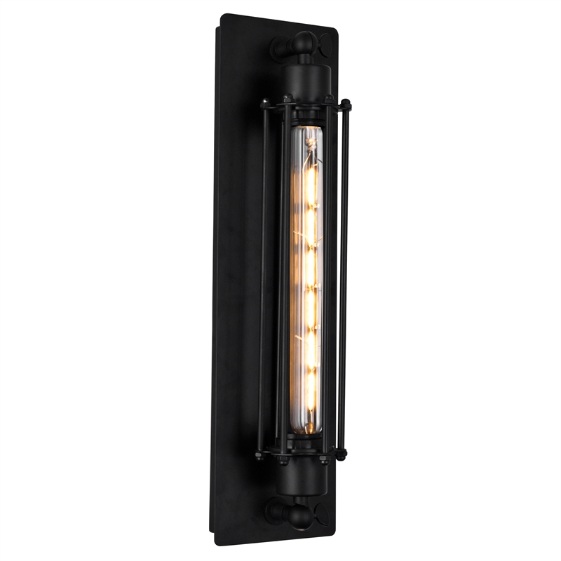 CWI Lighting Kiera 1 Light Farmhouse Metal Wall Sconce in Black