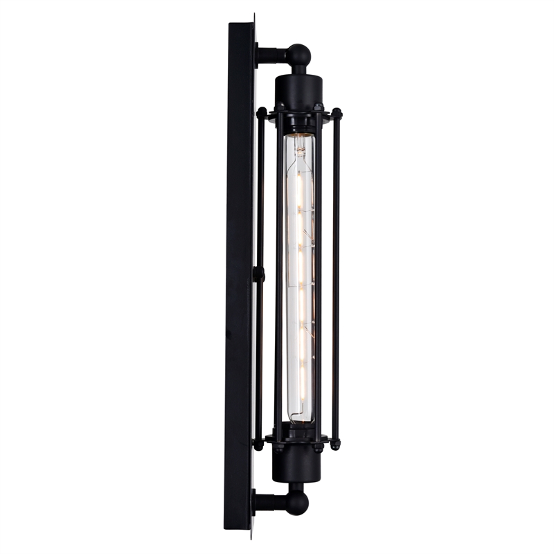 CWI Lighting Kiera 1 Light Farmhouse Metal Wall Sconce in Black