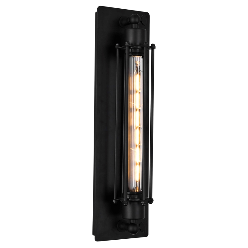 CWI Lighting Kiera 1 Light Farmhouse Metal Wall Sconce in Black