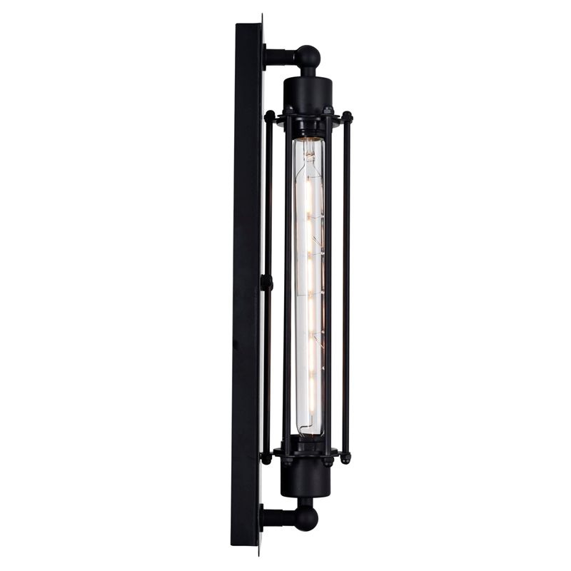 CWI Lighting Kiera 1 Light Farmhouse Metal Wall Sconce in Black