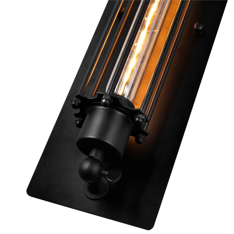CWI Lighting Kiera 1 Light Farmhouse Metal Wall Sconce in Black