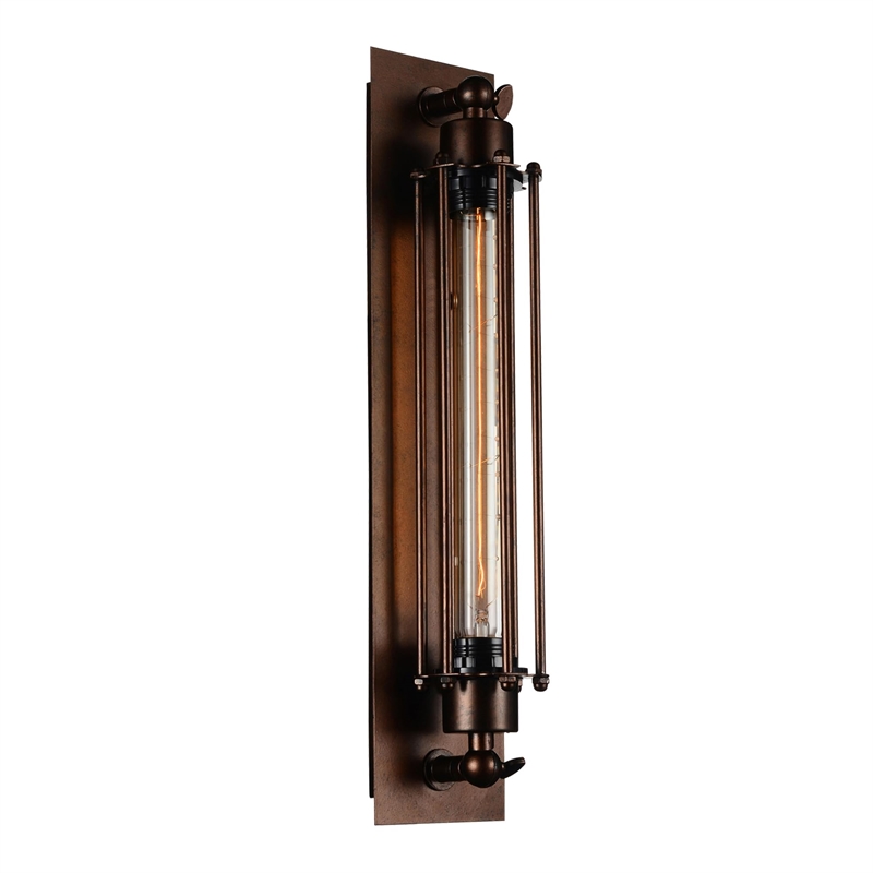 CWI Lighting Kiera 1 Light Farmhouse Metal Wall Sconce in Chocolate