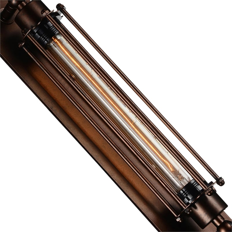 CWI Lighting Kiera 1 Light Farmhouse Metal Wall Sconce in Chocolate