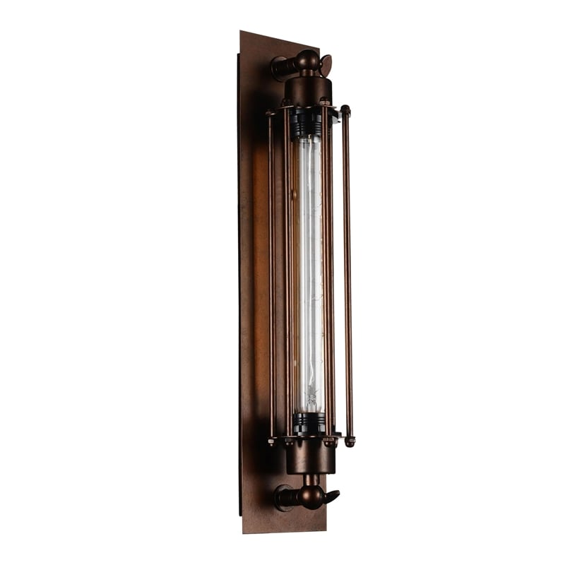 CWI Lighting Kiera 1 Light Farmhouse Metal Wall Sconce in Chocolate