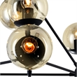CWI Lighting Glow 10 Light Contemporary Metal Chandelier in Black