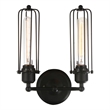 CWI Lighting Benji 2 Light Farmhouse Metal Wall Sconce in Black