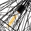 CWI Lighting Bagheera 1 Light Down Contemporary Metal Pendant in Black