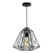 CWI Lighting Bagheera 1 Light Down Contemporary Metal Pendant in Black