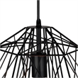 CWI Lighting Bagheera 1 Light Down Contemporary Metal Pendant in Black
