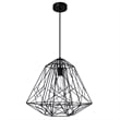 CWI Lighting Bagheera 1 Light Down Contemporary Metal Pendant in Black
